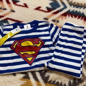 NWT Hanna Andersson boys’s long sleeve long John pajamas Superman